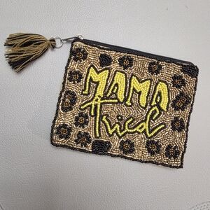 MAMA TRIED Beaded Pouch with Tassel